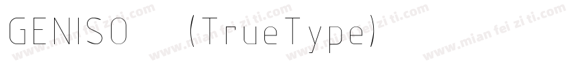 GENISO-常规 (TrueType)字体转换